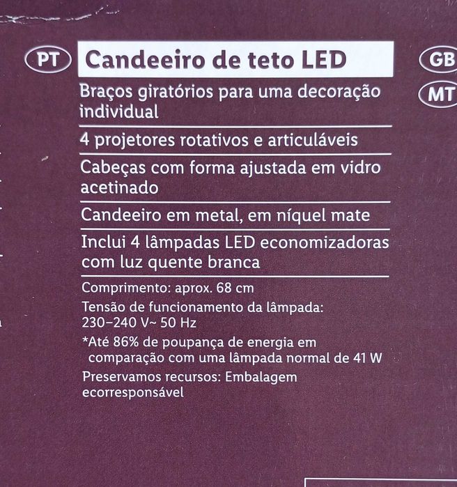 Candeeiro de tecto Livarno