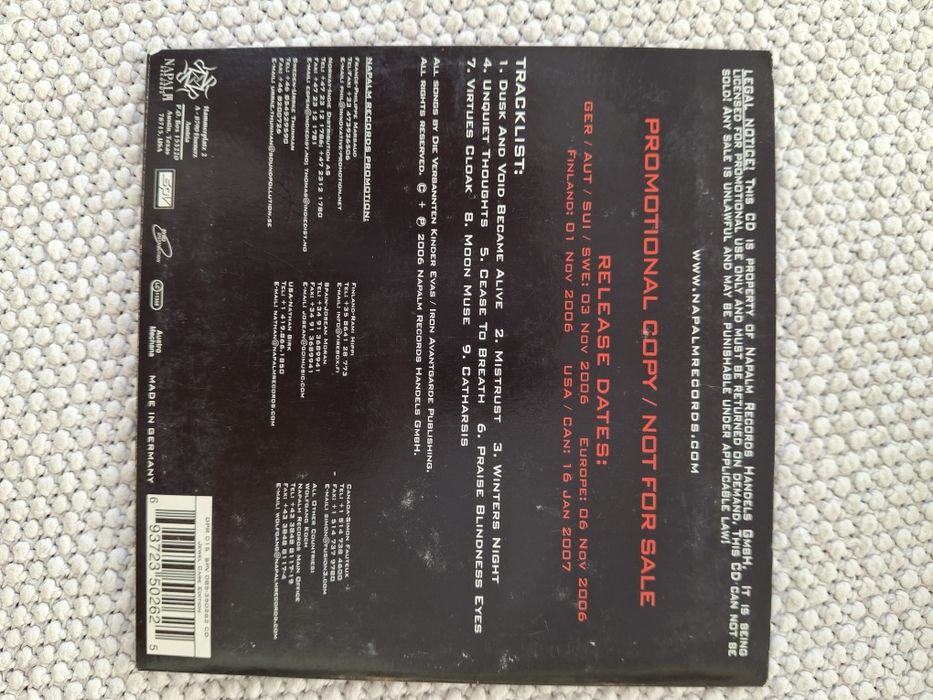 Die Verbannten Kinder Evas  "Dusk and Void Became Life CD
DIE VERBANN