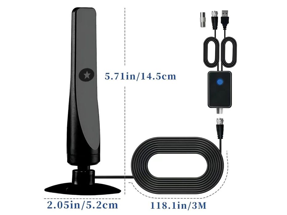Amplificador de Sinal de Antena de Tv Digital Inteligente 4K Hd SIURN