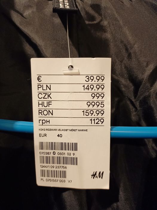 Nowa kurteczka 40 h&m