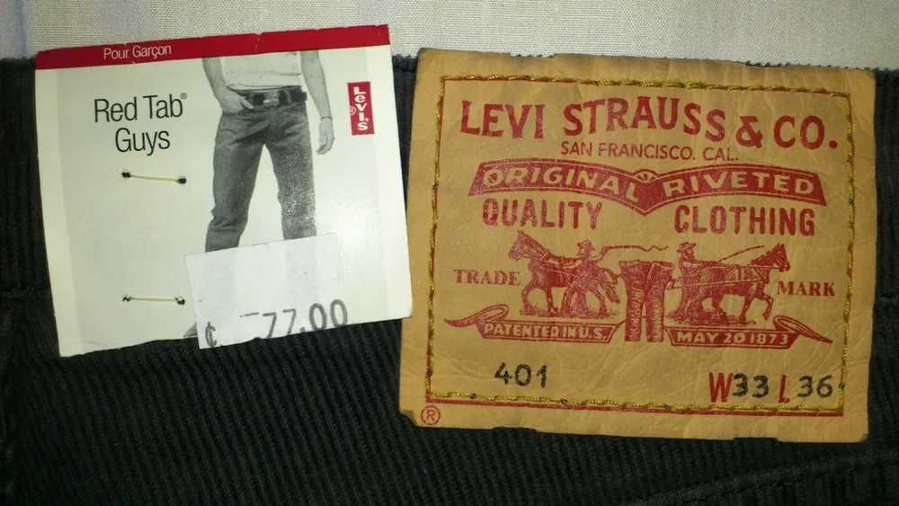 Джинсы Levi*Strauss 401,НОВЫЕ,чёрный ВЕЛЬВЕТW33L36.ПП-42,Дл-118,ВИНТАЖ