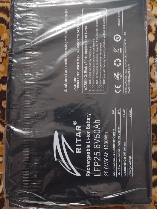 Акум. Ritar LFP25.6V50Ah 1280Wh