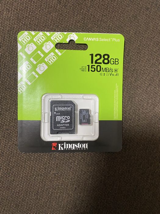 Карта пам'яті Kingston microSDXC 128GB Canvas Select Plus 150MB/s (Нова)