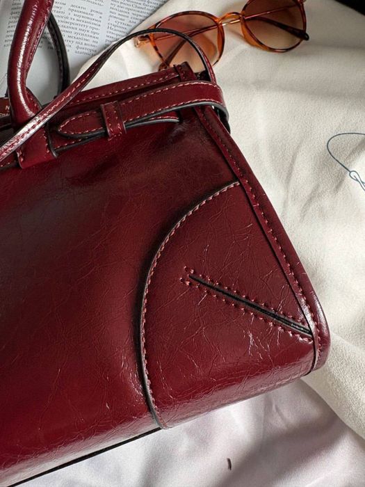 АКЦІЯ!!!ЗАЛИШИЛОСЬ 2 /Шкіряна Сумка Prada Medium Leather Burgundy