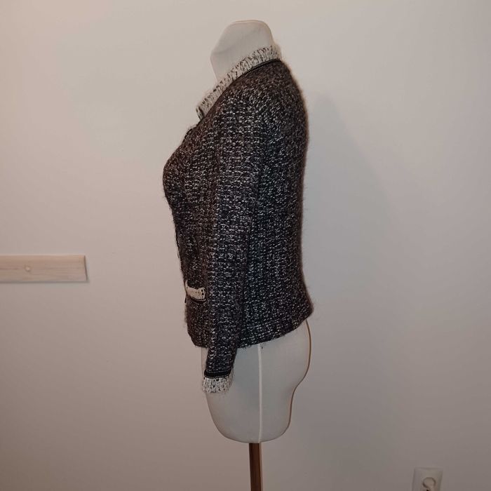 MARC CAIN żakiet/sweter wełna+alpaka +inne ciepły styl Channel M/L