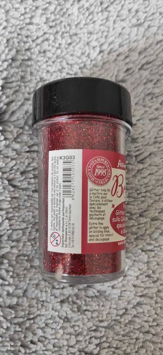 brokat stamperia 50g CZERWONY K3G03