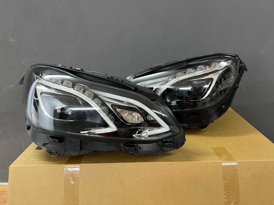Передние фары на mercedes w212 led замена галогена лед фара на 212 мерседес фари лёд