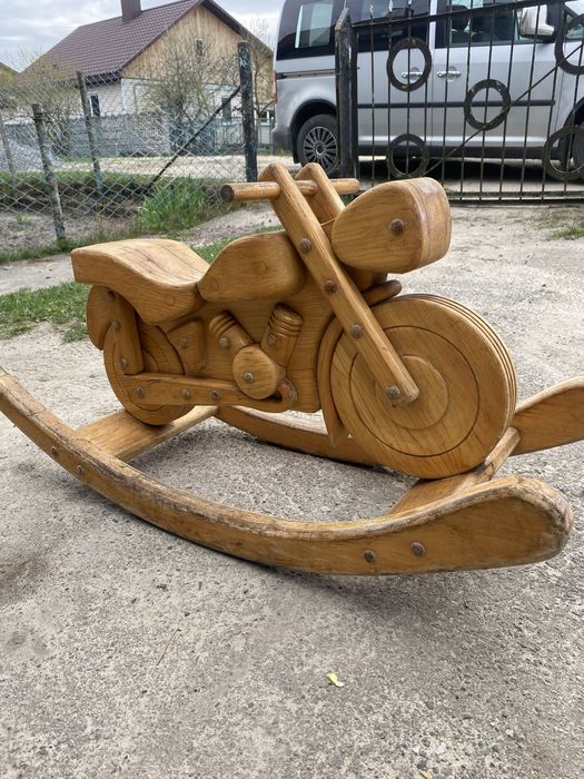 Качеля мотоцикл  деревяний