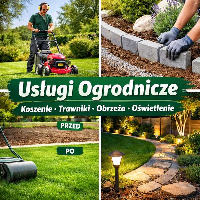 Pielęgnacja ogrodów – koszenie trawy, trawniki, obrzeża, oświetlenie