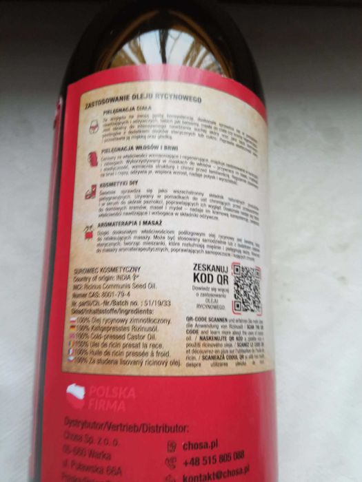 olej rycynowy  500 ml