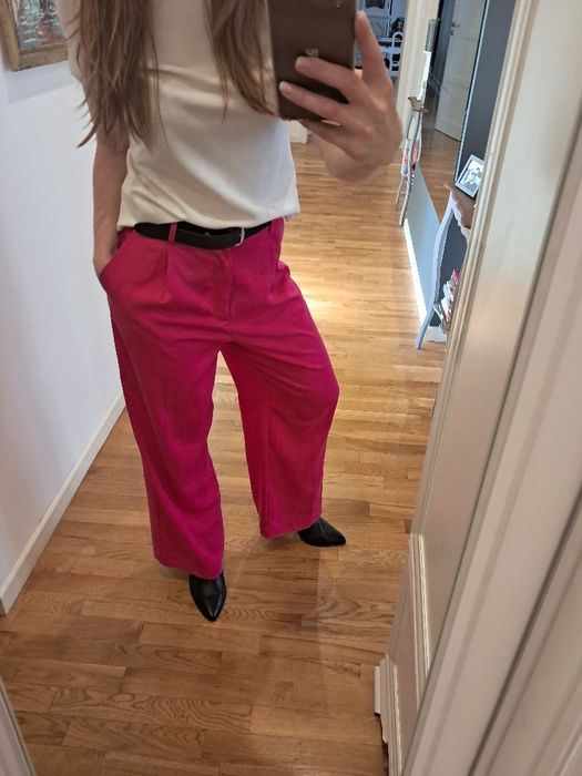 Zara spodnie szerokie nogawki