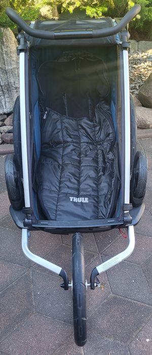 Thule Chariot Cross 1 Majolica Blue PAKIET ZIMA Śpiworek, Jogger