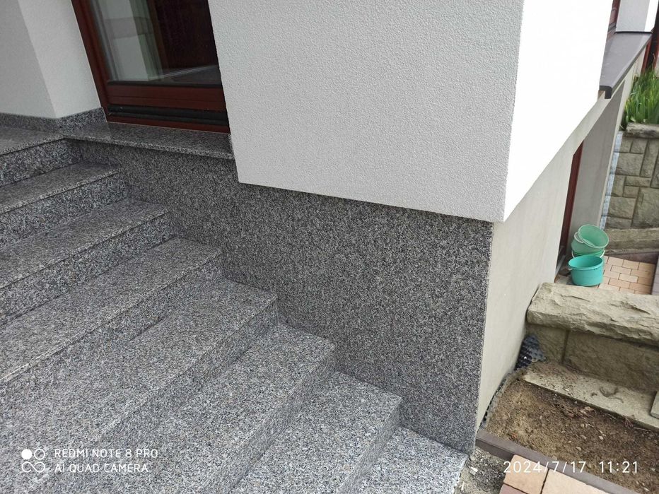 Schody granitowe - jasne