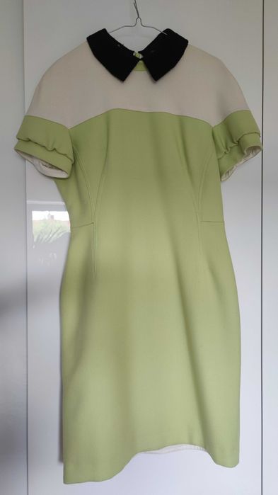 Sukienka midi Simple tuba dopasowana L 40 wełna na święta Wielkanoc