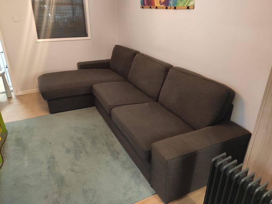 Sofá IKEA Kivik 4 lugares | Cinza