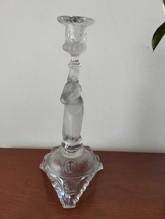 Castiçal Sagrado Coração 1960's Val Saint Lambert
