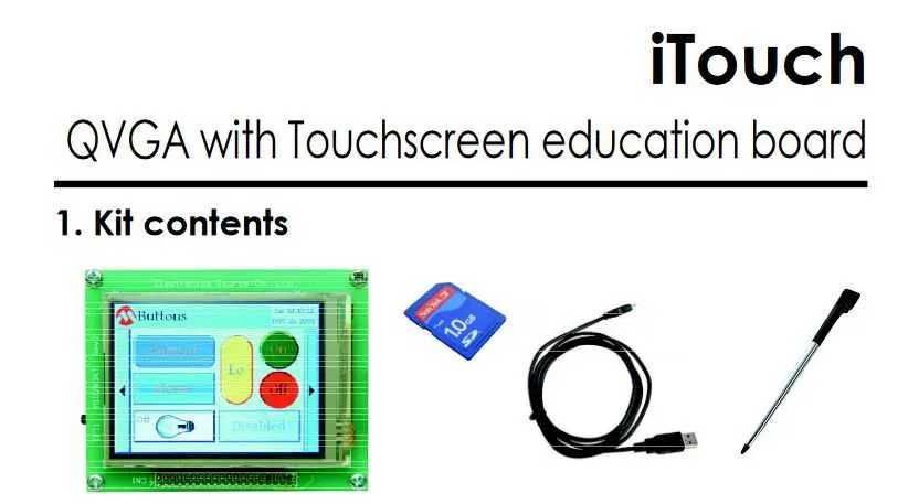 Kit de desenvolvimento iTouch 2,8" da Microchip