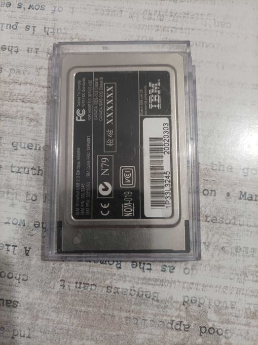 Karta retro IBM ThinkPad USB 2.0 CardBus Adapter