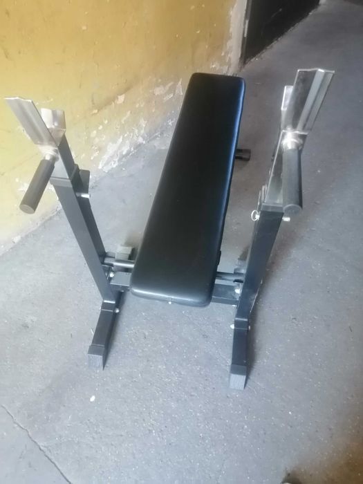 Ławka ławeczka płaska do ćwiczeń składana regulowane stojaki