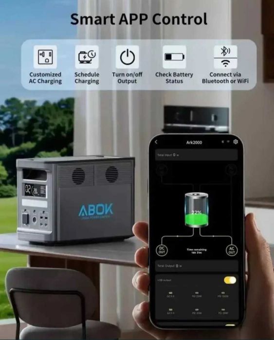 Зарядна станція ABOK 2000W 1536Wh