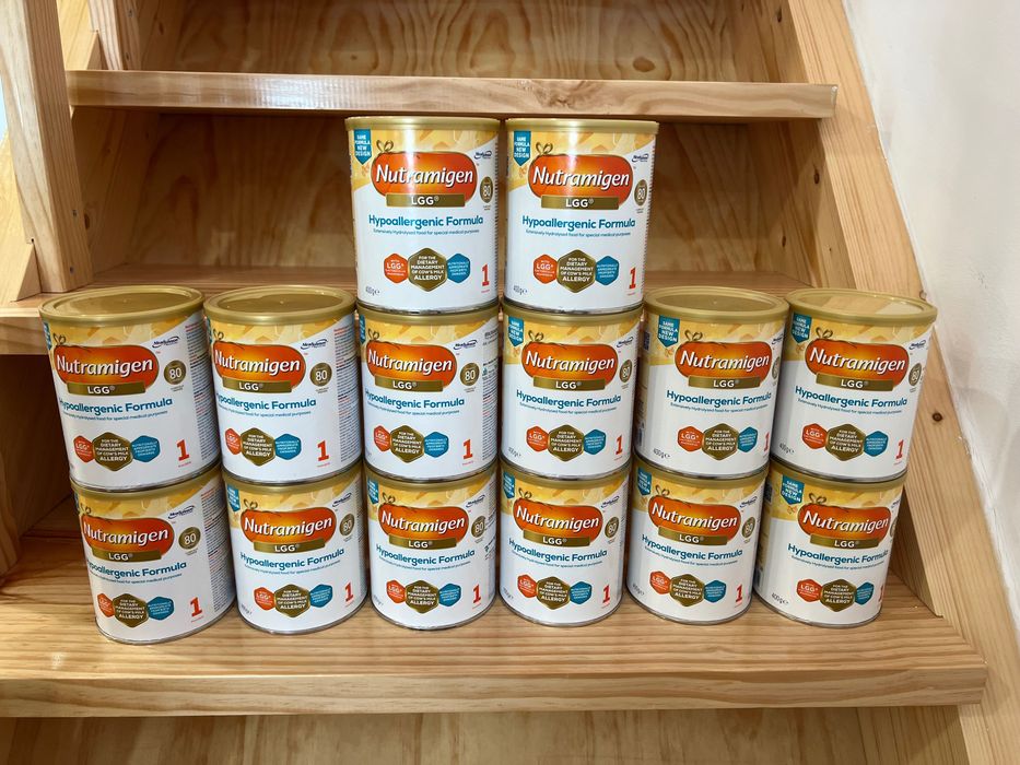Leite bebé Nutramigen 1, alergia ao leite de vaca