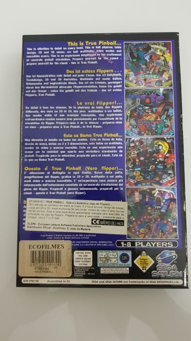 Jogo da Sega Saturn True Pinball