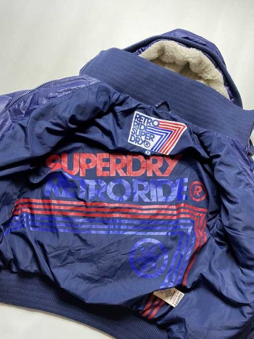 Superdry SUPER DRY Retro Ride gruba ciepła damska pikowana Kurtka /S