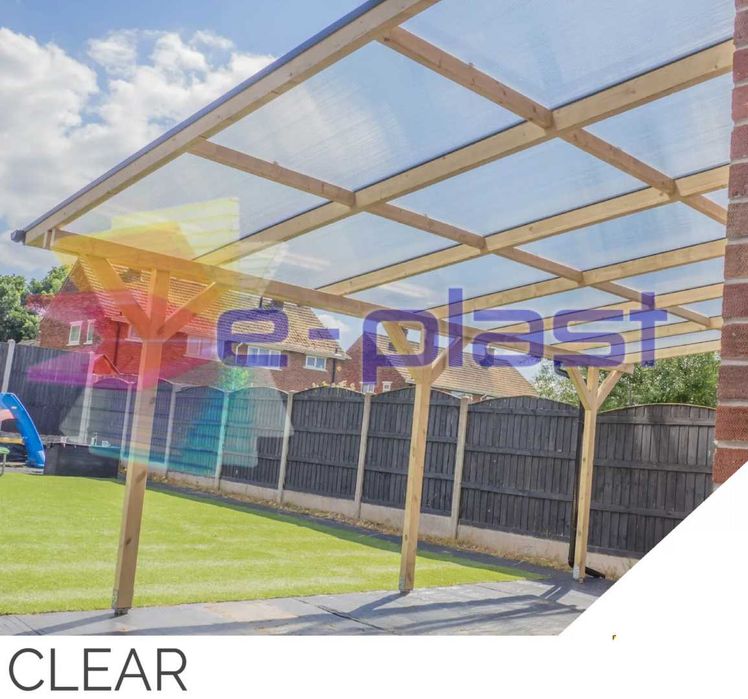 Poliwęglan komorowy zestaw na zadaszenie 10mm 6300x3000mm