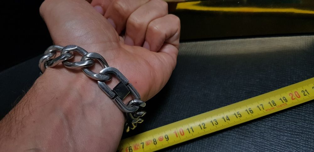 Pulseira caveira aço