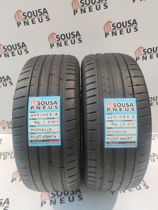 2 pneus semi novos 225-45R18 RFT Michelin  - Oferta dos Portes
