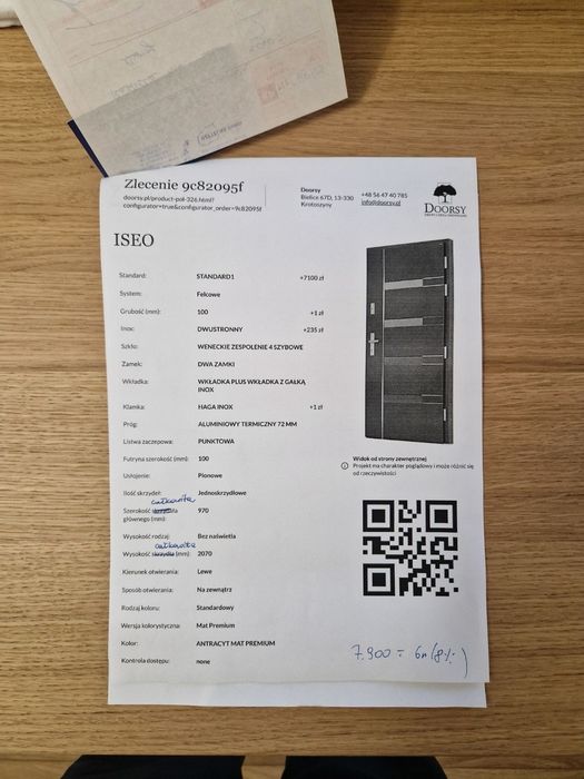 Drzwi drewniane Doorsy ISEO antracyt