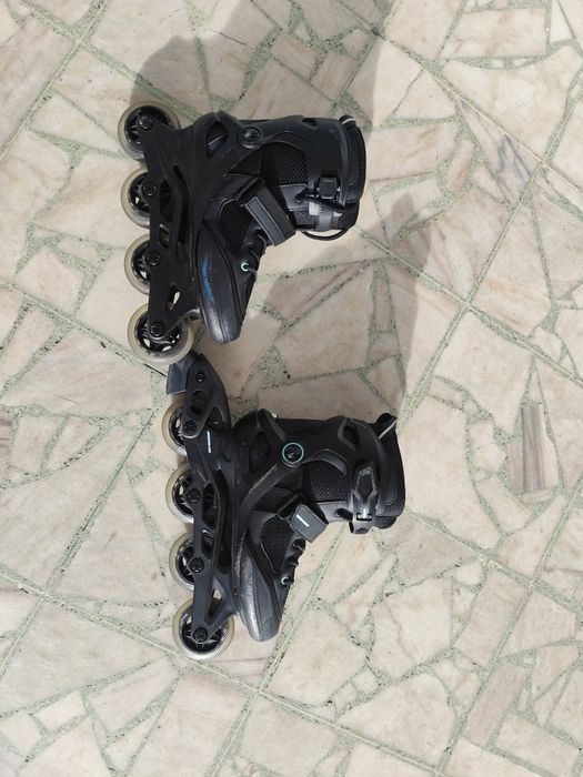 Patins em Linha + Conjunto de Proteções