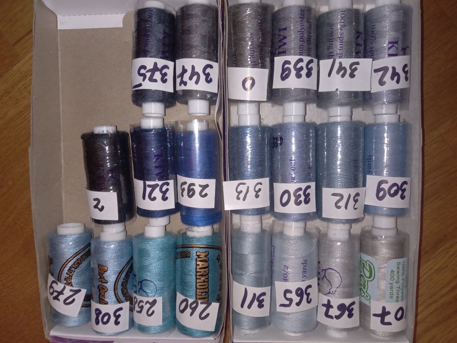 Швейные нитки фирм peri, kivi, mh намотка по 400 ярдов по 10 грн