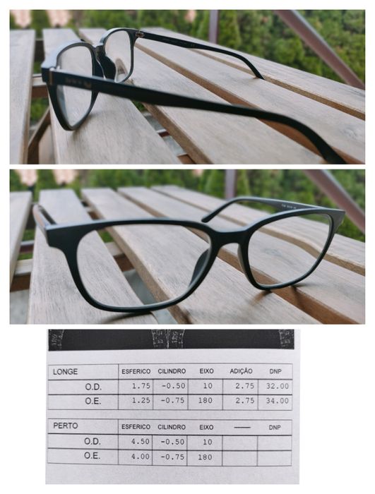 3 pares de óculos graduados