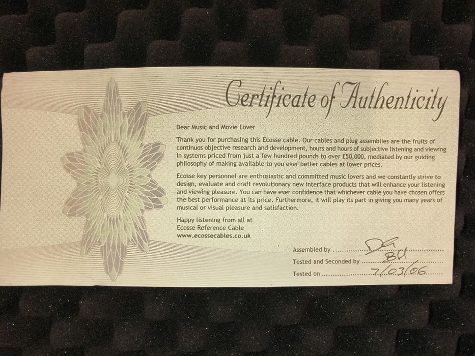 Kable/ przewody głośnikowe Ecosse Reference SMS 2.3  monocrystal 2x3m