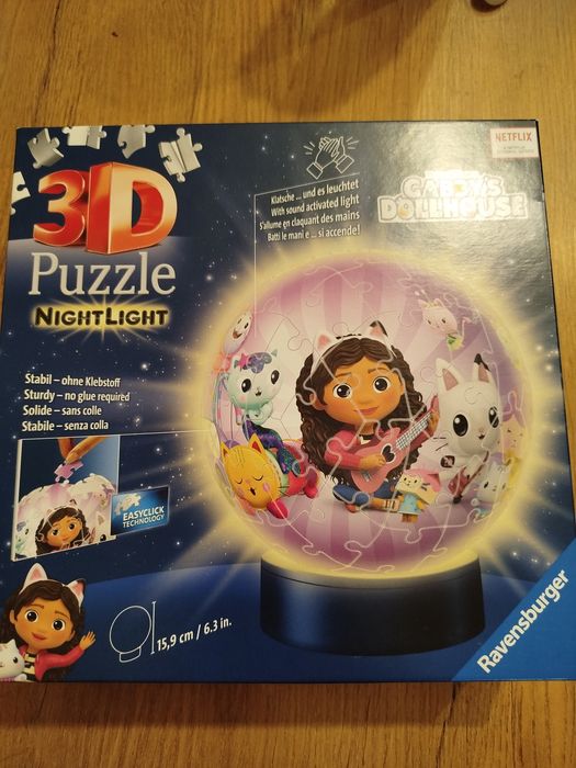 Lampka nocna Puzzle Koci domek Gabi