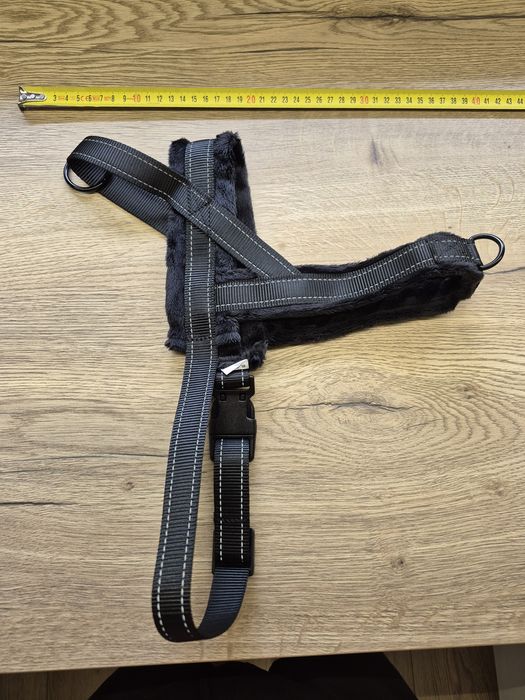 SZELKI norweskie dla psa GUARD z uchwytem MINESOTA odblaskowe czarne rozm L 67-82 cm