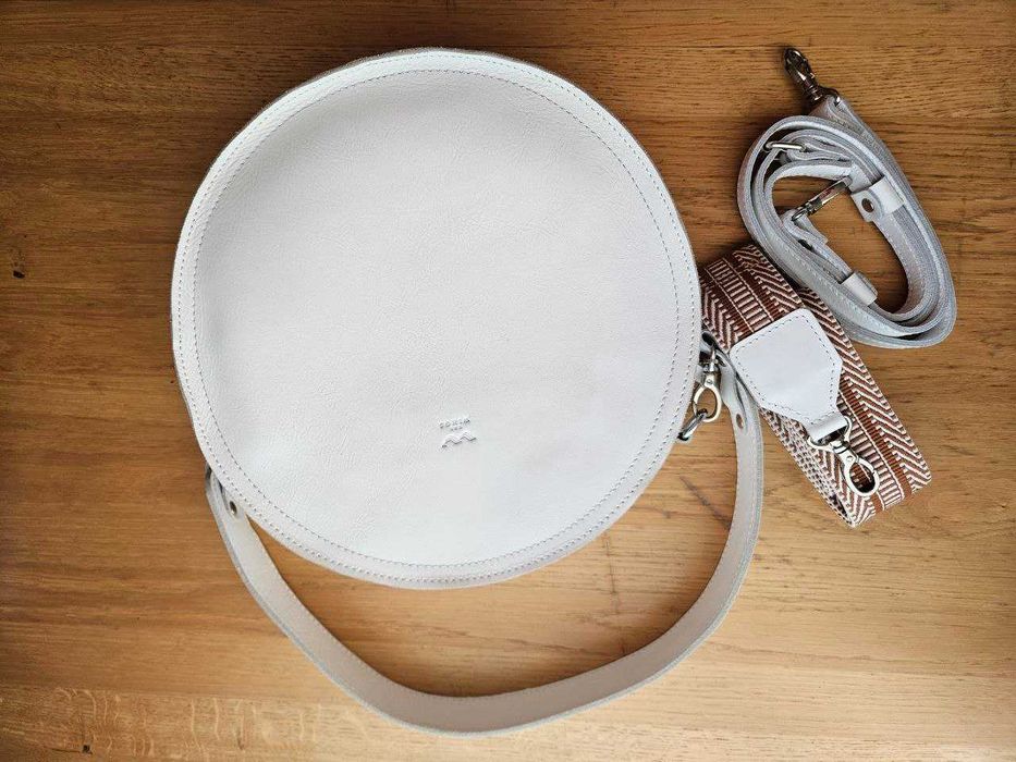 Шкіряна кругла сумка The Wings в оригінальній коробці