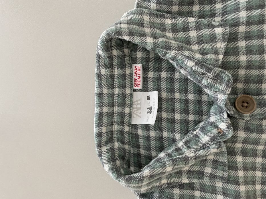 Zara Koszula flanelowa 98 kratka