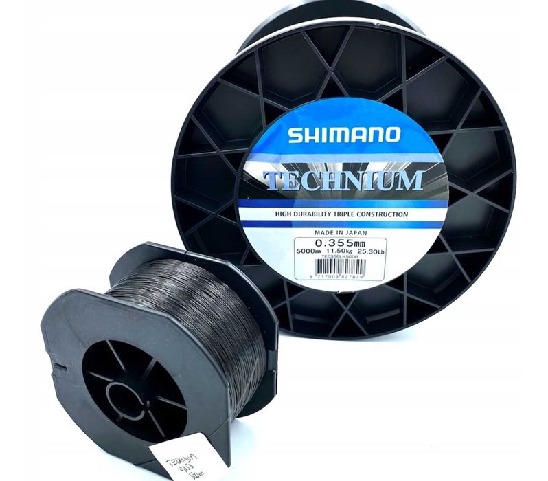 3X żyłka Shimano Technium 0,355mm 400m