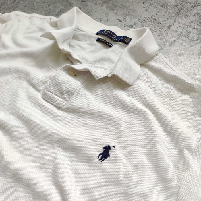 MĘSKA Elegancka PREMIUM Koszulka Biała Polo Ralph Lauren Długi Rękaw