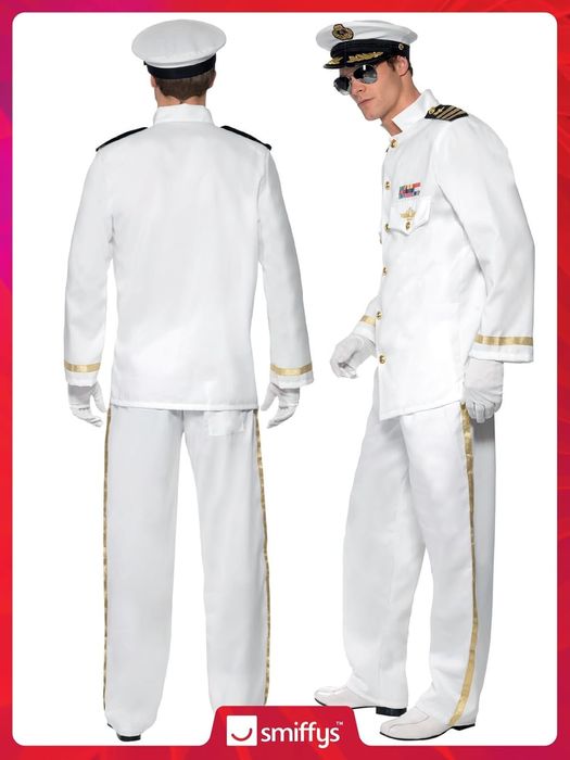 Luksusowy Strój Kapitana Marynarki dla Dorosłych Rozmiar Xl
