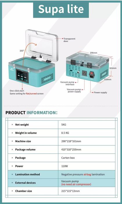 Вакуумный ламинатор Nasan na-supa lite oca мобильных телефонов новый