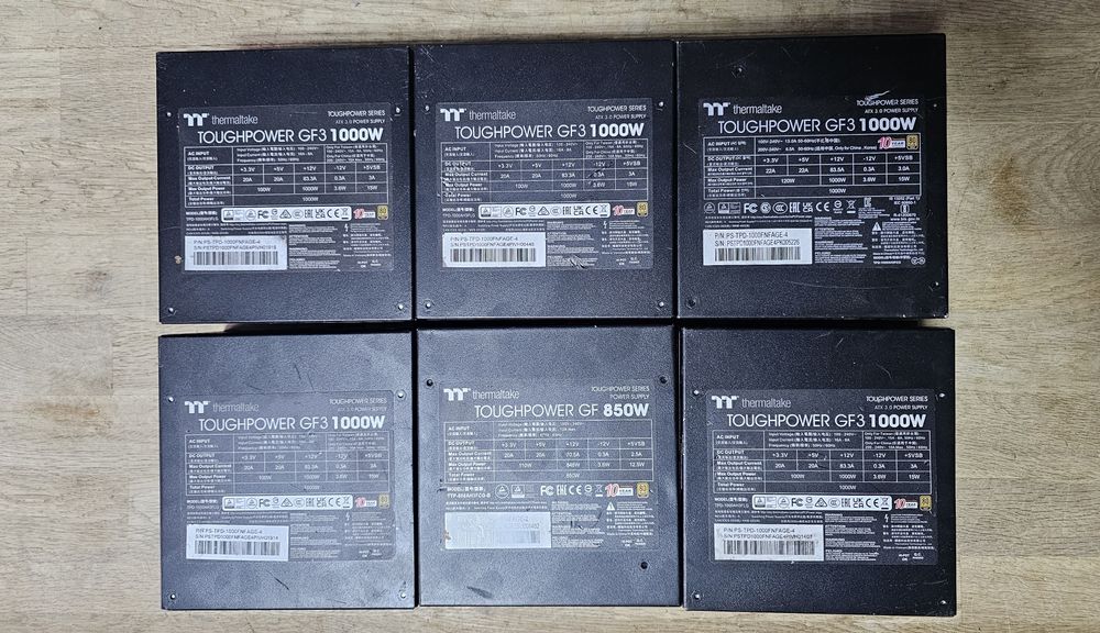 Блоки живлення неробочі Termaltake 650W/850W/1200W