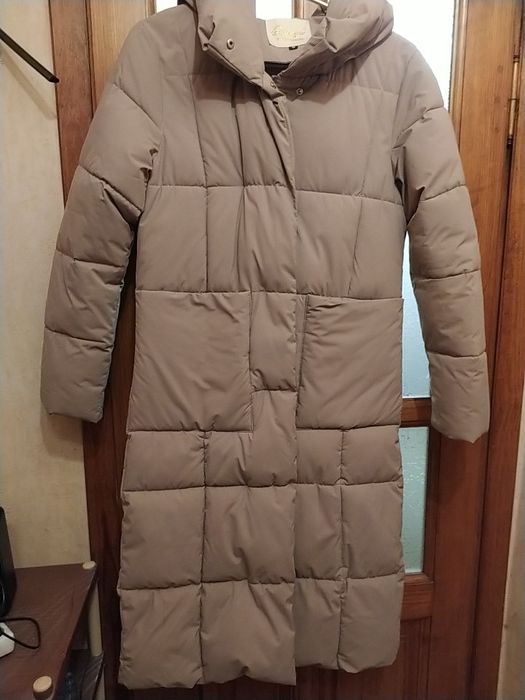 Пуховик  для девочки-подростка  14-16 лет кофейного цвета
