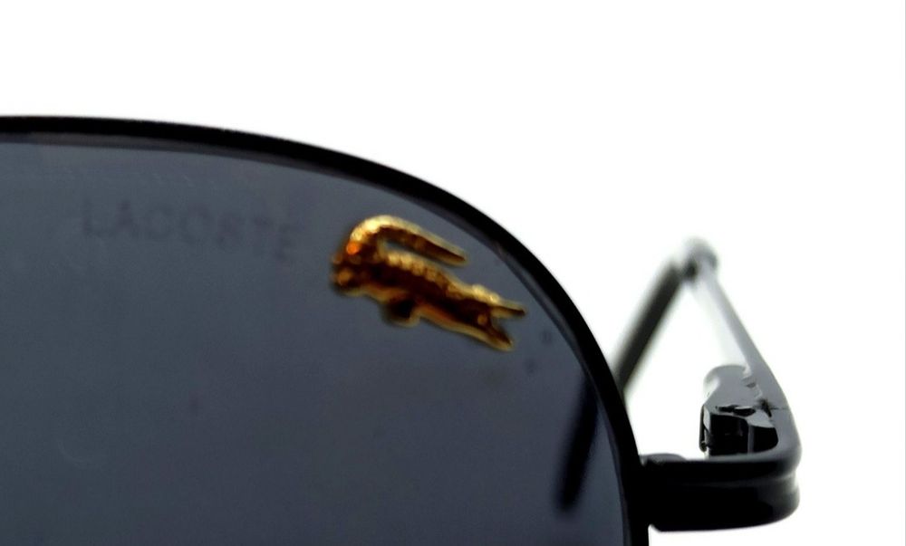 Lacoste очки капли мужские классика черные в черном металле на флексах