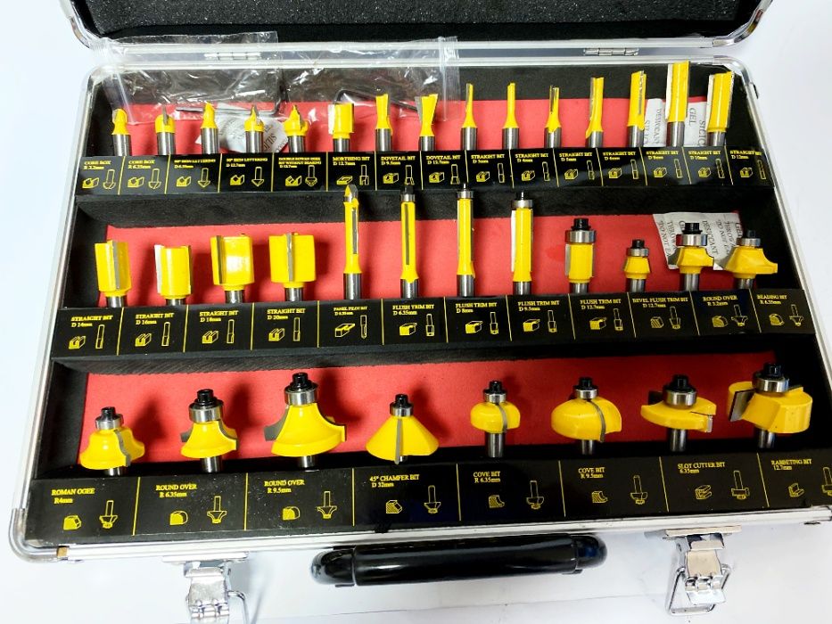 Набор фрез по дереву 35 шт. AL-FA алюминиевый кейс набор фрез 12 шт.