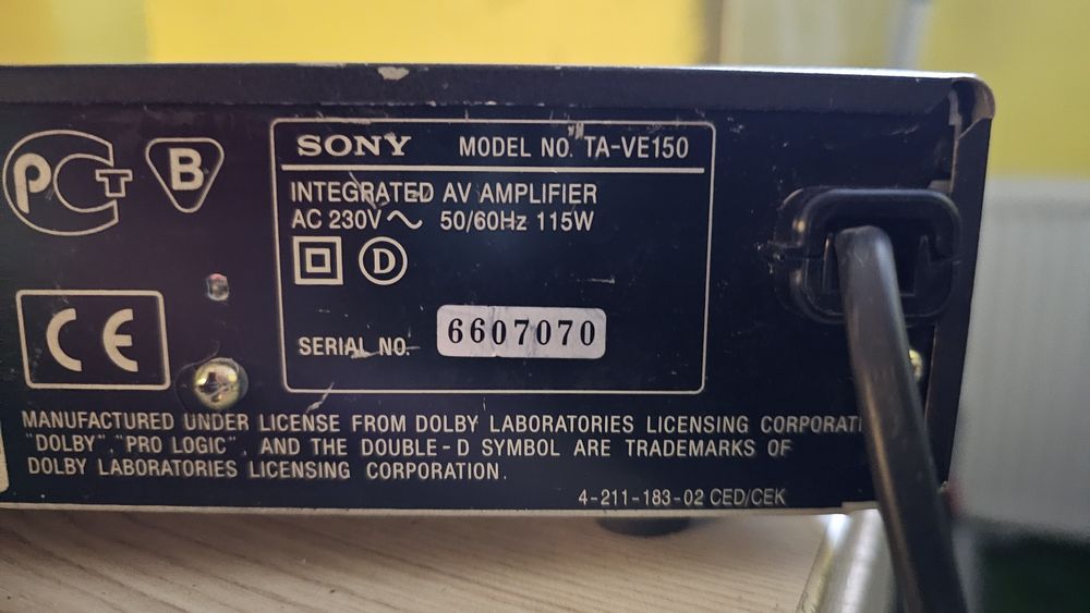 Wzmacniacz 5.1 Dolby Digital DVD Sony TA-VE150 kino domowe