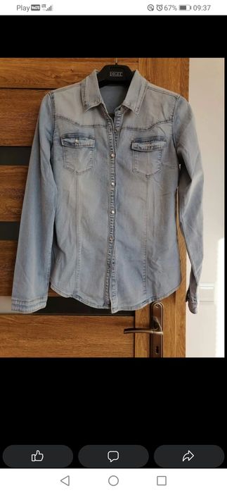 Jeansowa elastyczna koszula