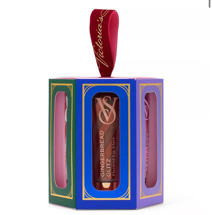 Набір блисків 5шт Victoria Secret в новорічному пакувані І місти 500гр